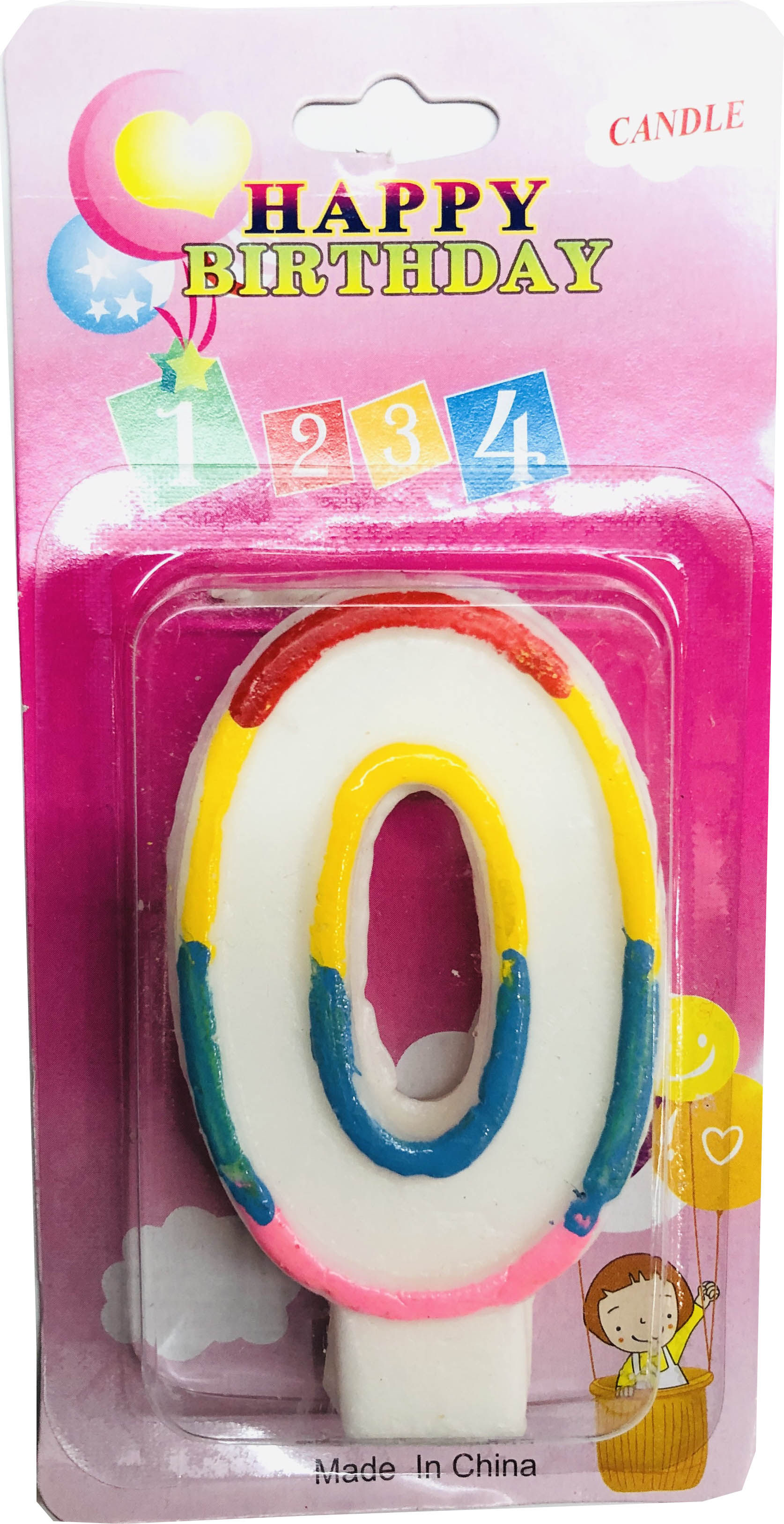 ციფრის სანთელი - ფერადი ხაზით