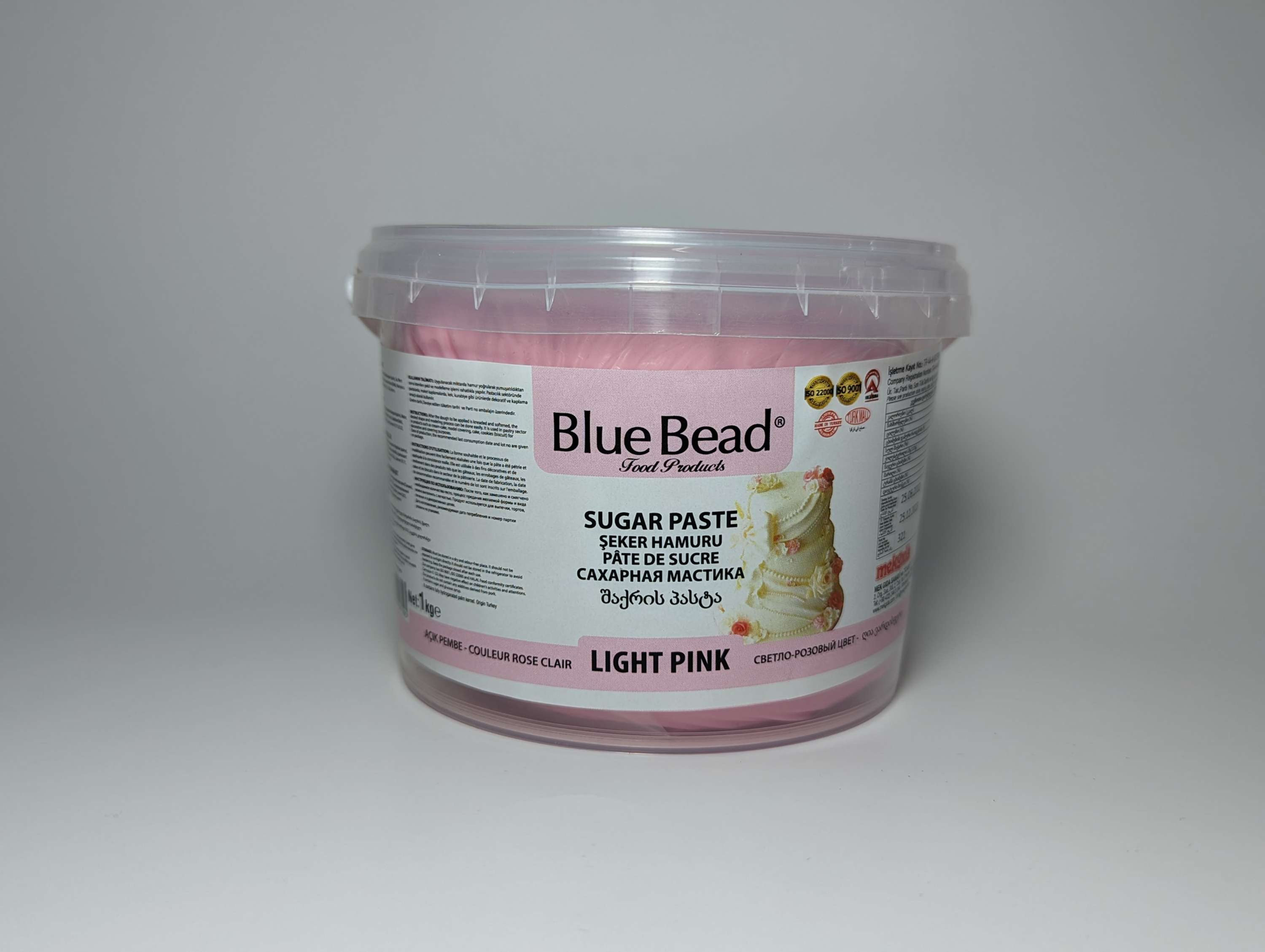 მარციპანი/შაქრის პასტა - LIGHT PINK (Blue Bead)