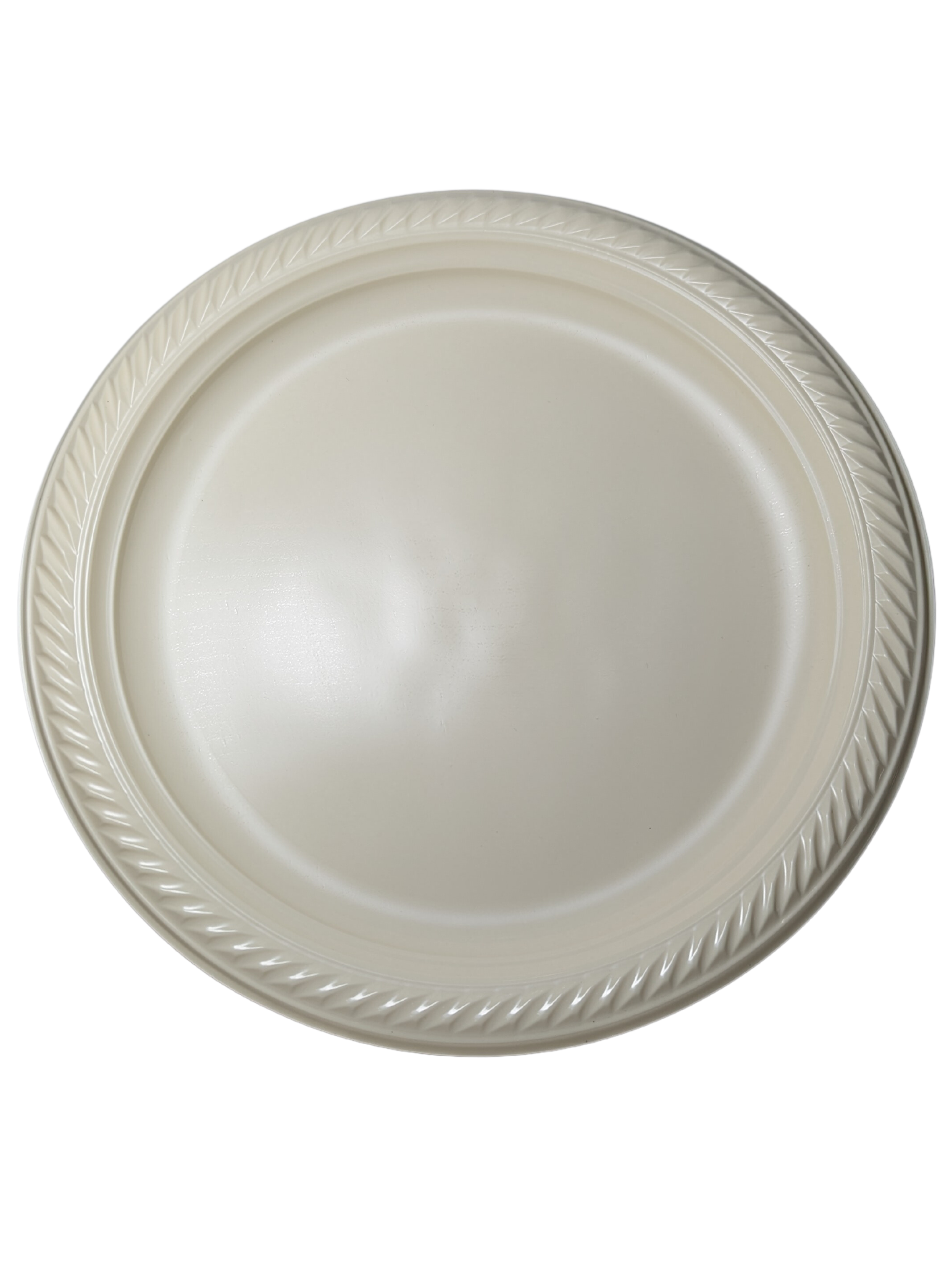 პლასტმასის თეფში 22 სმ 10 ც თეთრი