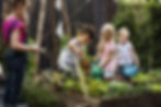 Enfants dans le jardin