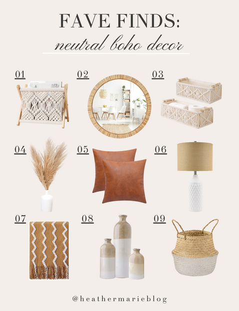 Fave Finds: Neutral Boho Decor