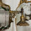Thumbnail: 1920s Antique Heavy Brass ART DECO Glass Tube Chandelier
