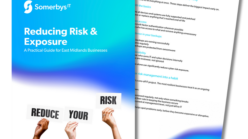 Somerbys IT Guide Reducing risk and exposure