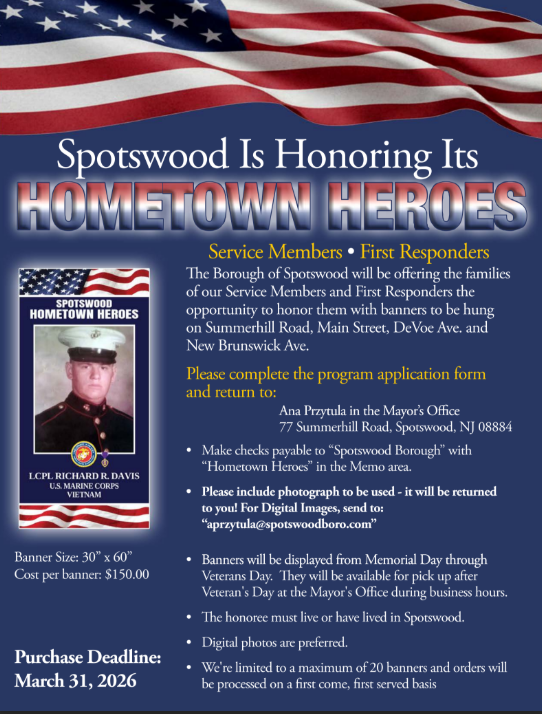 Spotswood Hometown Heroes Program