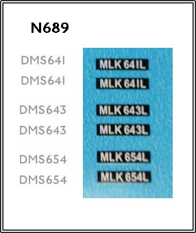 Silver DMS 641, 643, 654 (2 Extra Nos But No Plates)