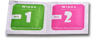 wet and dry wipes for application