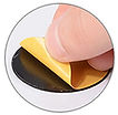 circle mounting metal plate disk with 3m adhesive for magna mount being peeled