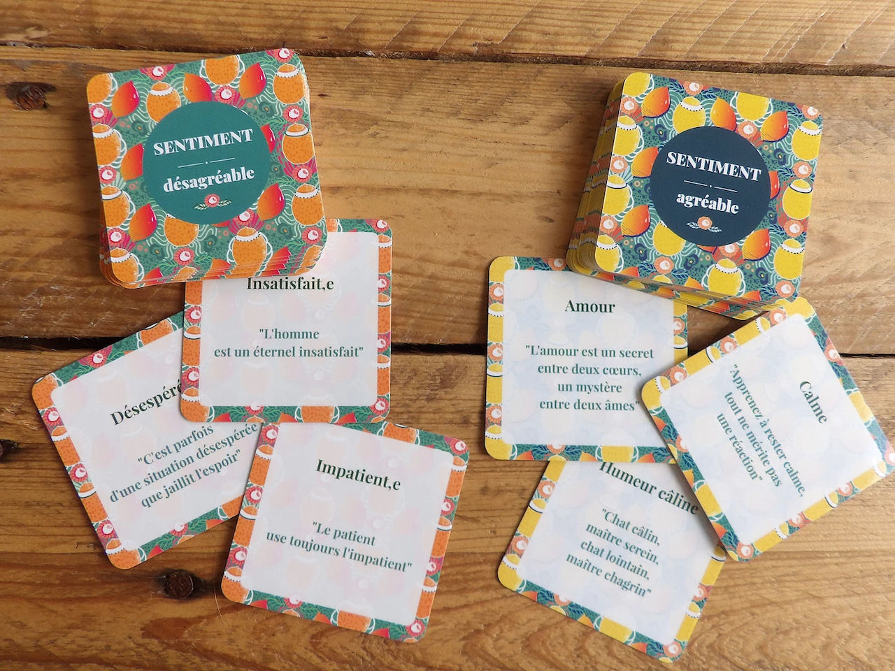 Jeux de cartes sur les Sentiments