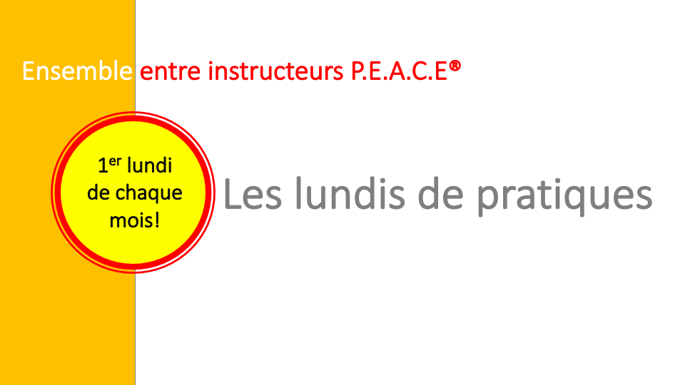Pratiques de pleine conscience entre instructeurs P.E.A.C.E.®