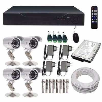 Kit CFTV 4 Câmeras Infra Sony Hd INSTALADO
