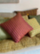 housse coussin carrée, imprimé floral, tissu soyeux, inde