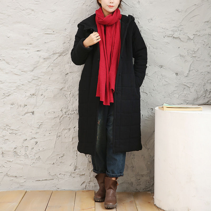 Miniature : manteau rouge et bleu hiver/veste molletonnée noire/veste hiver/mode Figeac/boutique vêtement figeac/Cahors/Toulouse/Lot