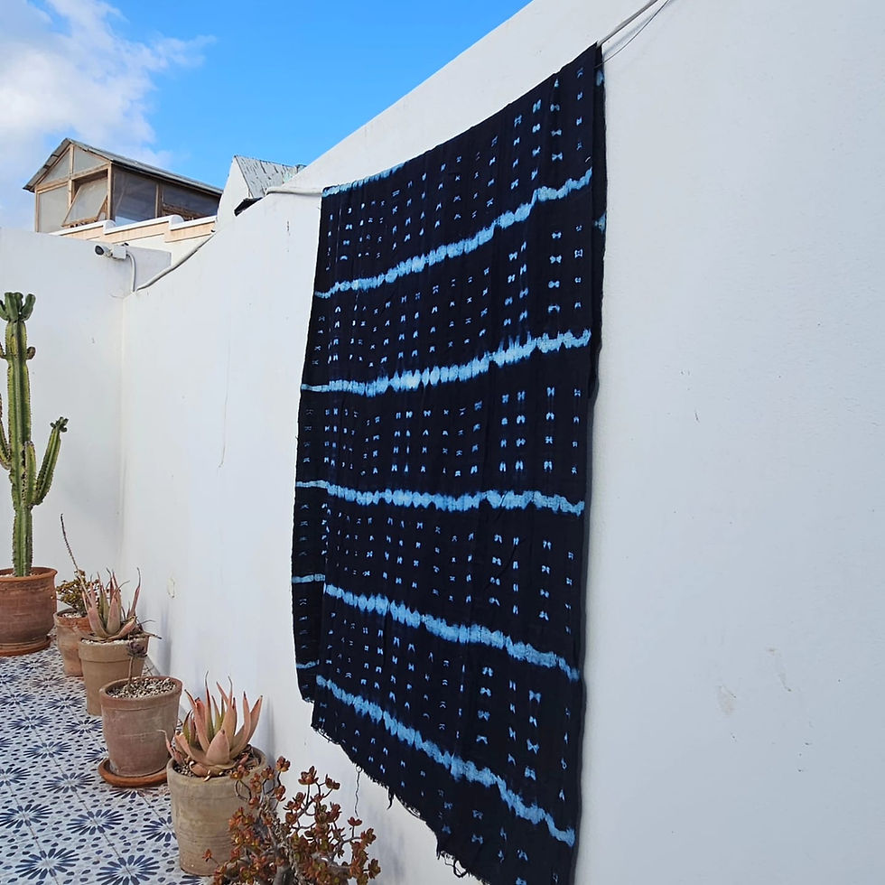 Miniature : tissu mali dogons, indigo malien, toile de boue, tissu malien, tissu indigo, indigo africain, Baule ikat