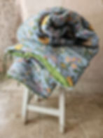 edredon coton bio/édredon fleuri bleu/édredon réversible/édredon caravane/édredon delamaison/La maison générale/plaid