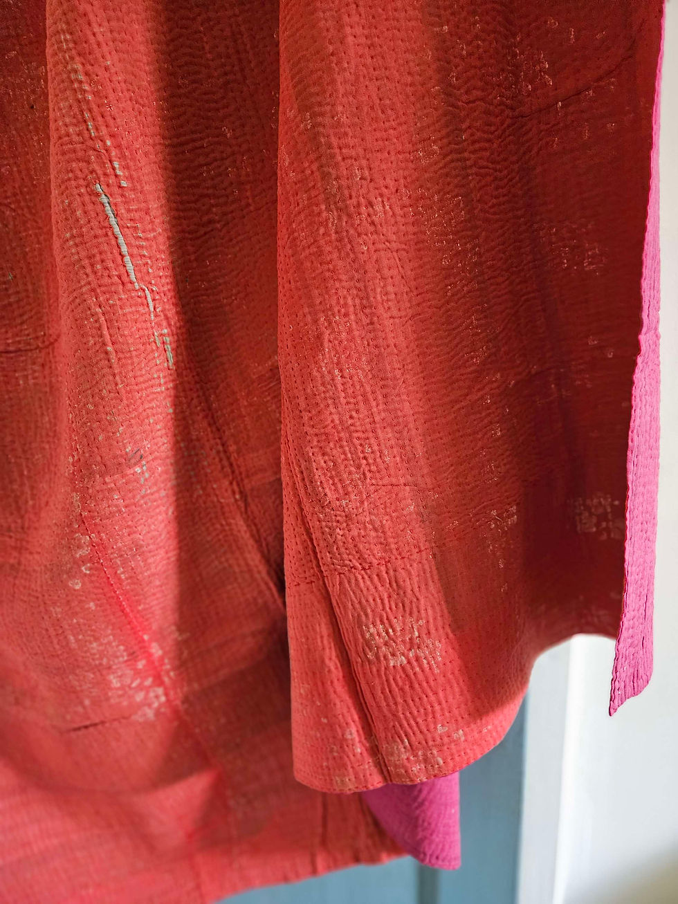 Miniature : Plaid ancien indien/indian plaid/vintage plaid/Tissu ancien inde/patchwork indien/tissu indien ancien/tissu caravane