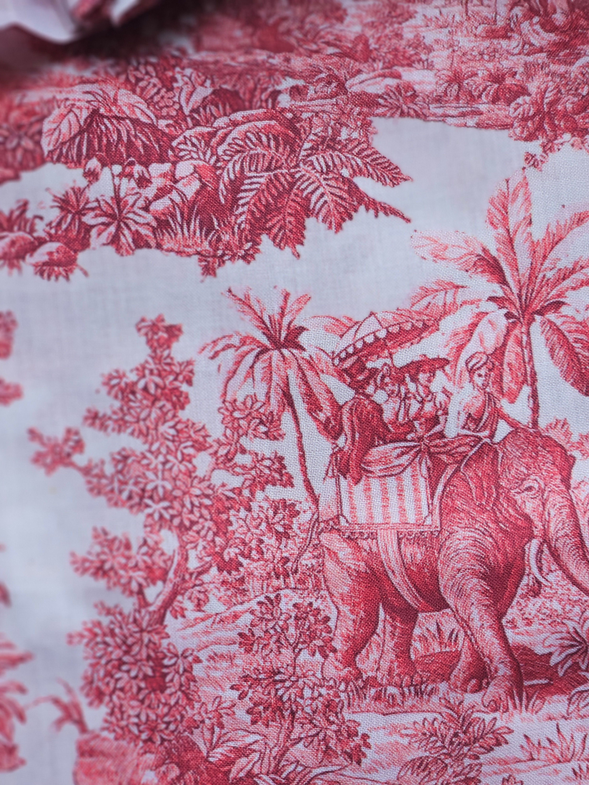 tissu toile de jouy/indienne motif toile de jouy/tissu indien au m/cotonnade indienne caravane/tissus caravane paris/Figeac