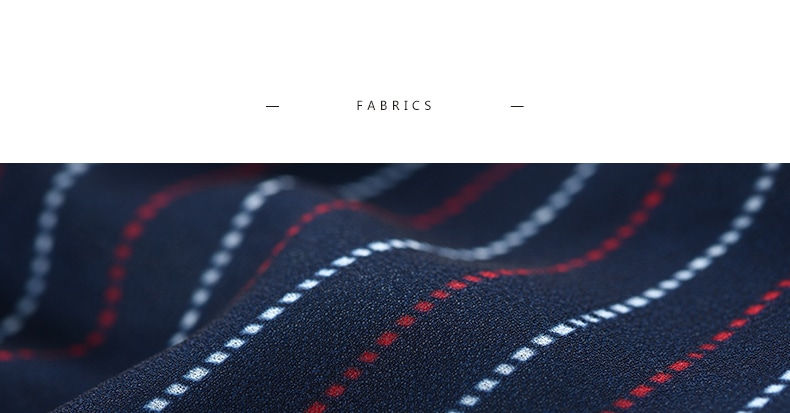 Miniature : robe rayures rouges et blanches sur fond bleu nuit