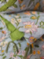 edredon coton bio/édredon fleuri bleu/édredon réversible/édredon caravane/édredon delamaison/La maison générale/plaid