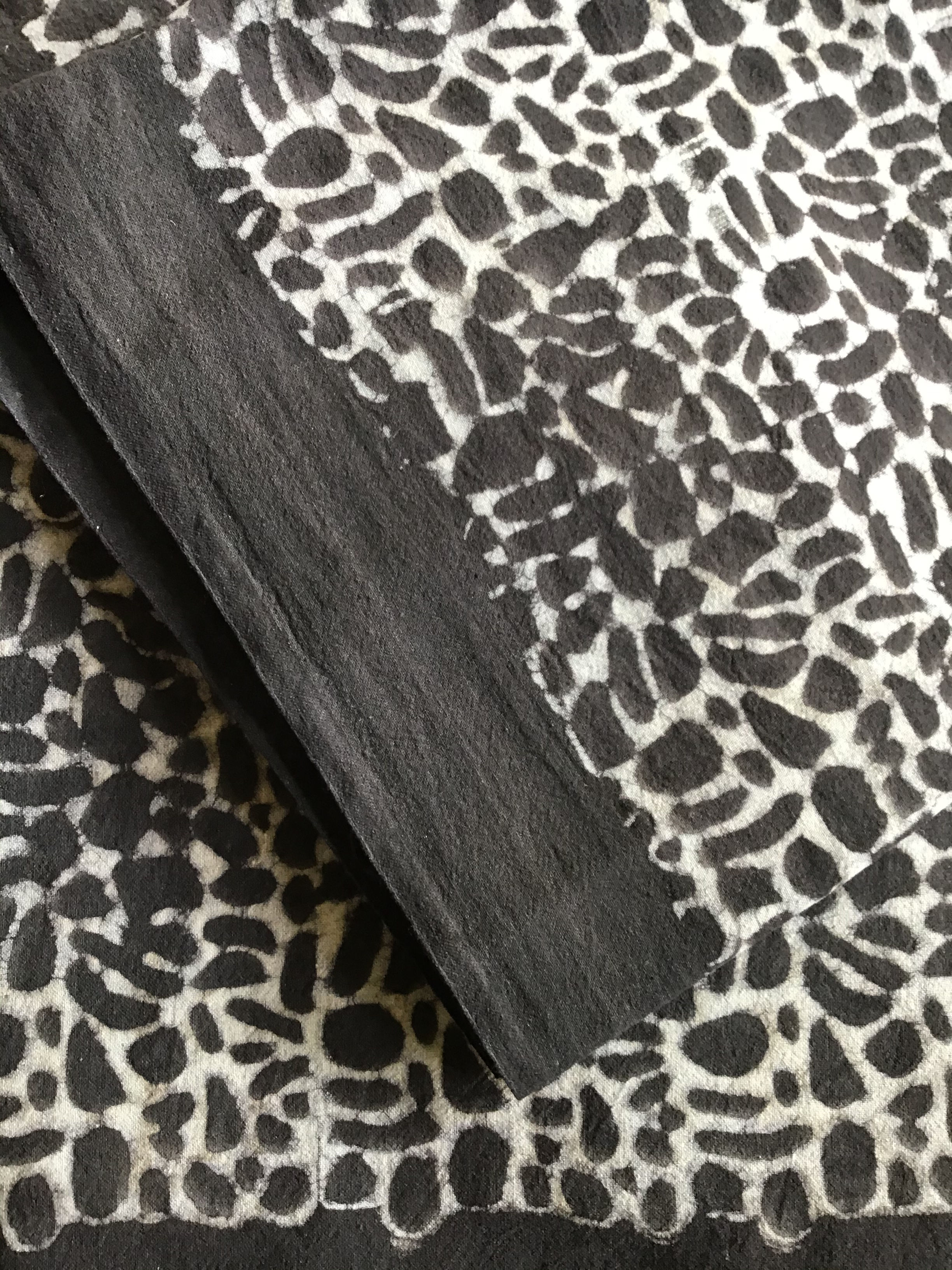 nappe noire/tissu batik/nappe batik/tissus Paris/nappe noire coton/shibori plaid/indian bedcover/indian bedspread/