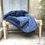 Miniature : edredon coton bleu indigo handblock/édredon réversible/tissu Figeac/édredon caravane/delamaison/La maison générale/plaid