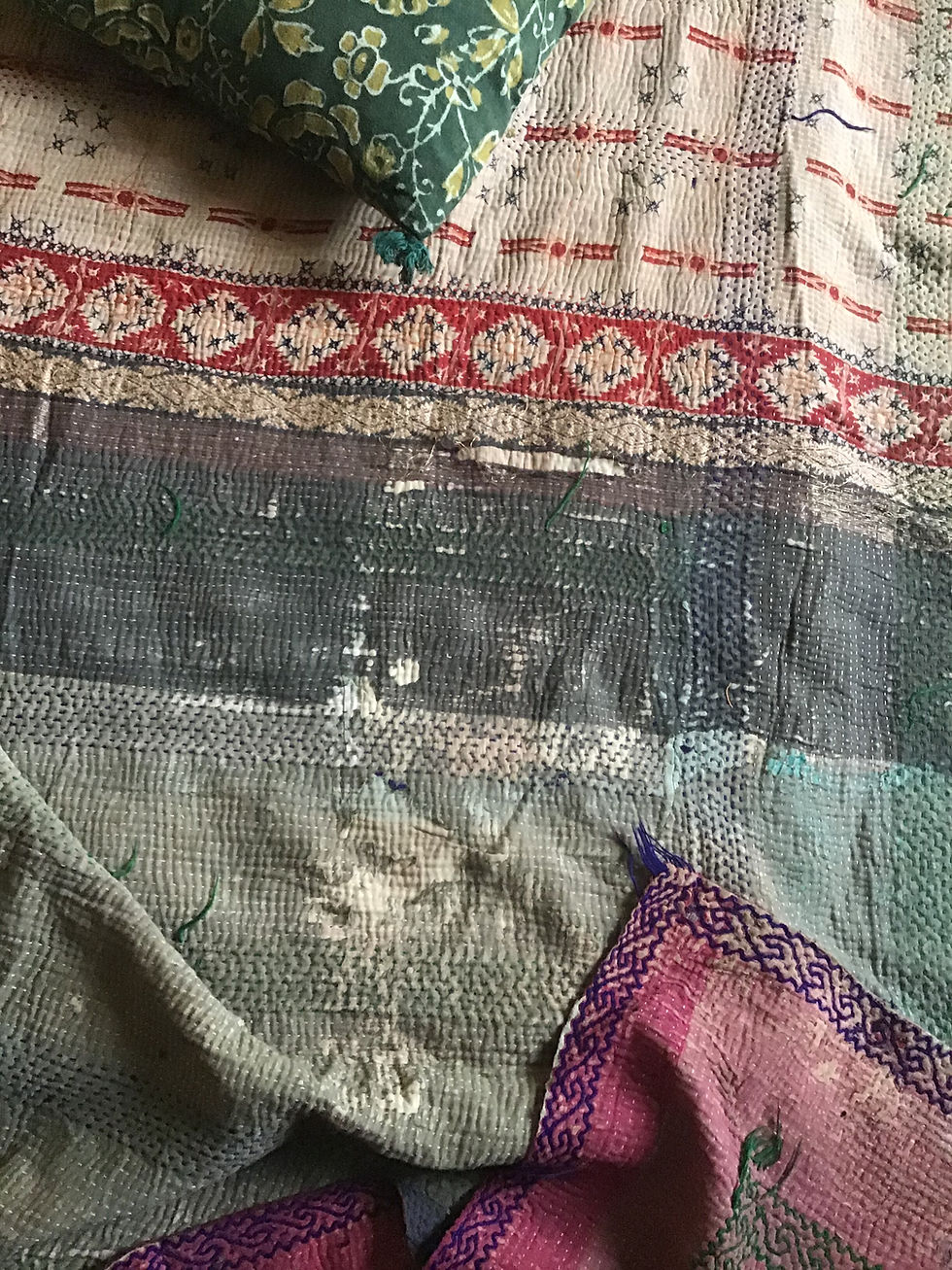 Miniature : tissu ancien indien/plaid stonewashed/plaid vintage/plaid caravane/plaid vintage caravane/plaid jaun/ jeté de lit indien/Lot