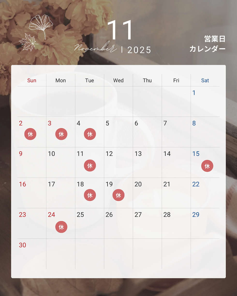 11月の休みスケジュール