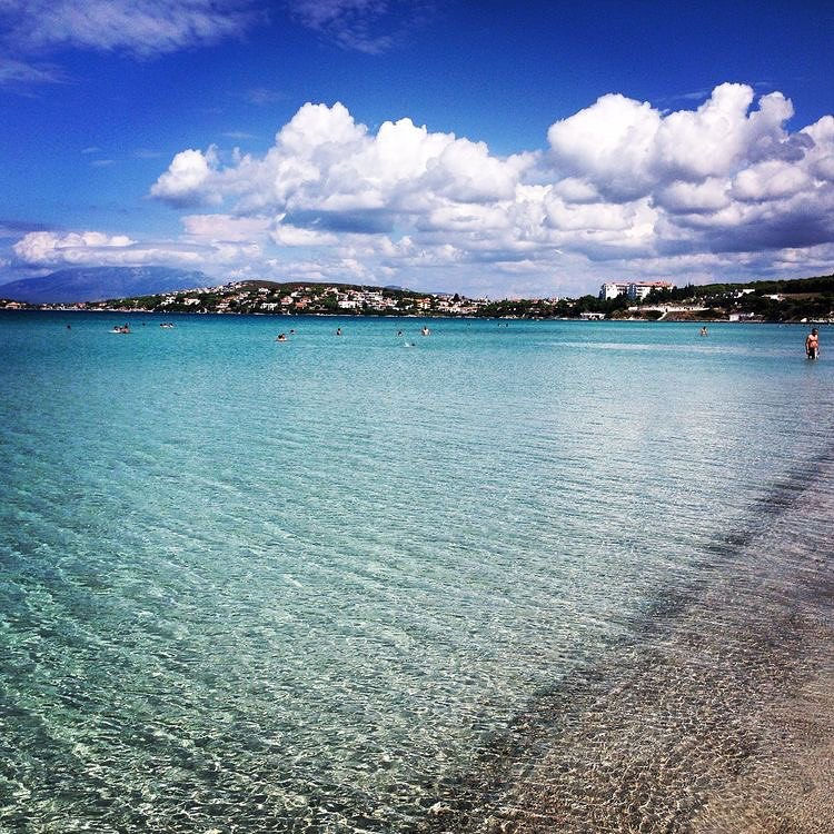 Ilica Beach in Cesme Izmir with clear turquoise water on the Aegean coast
