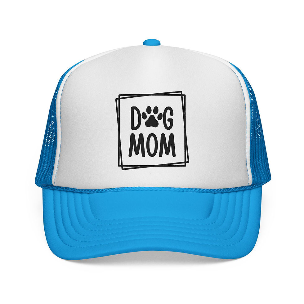 Thumbnail: Dog Mom Trucker Hat – Cute Paw Print Mesh Cap for Pet Lovers