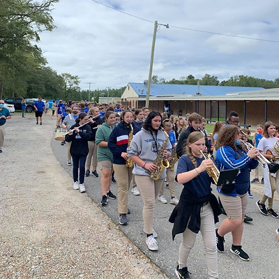 VMS Band marching in parade