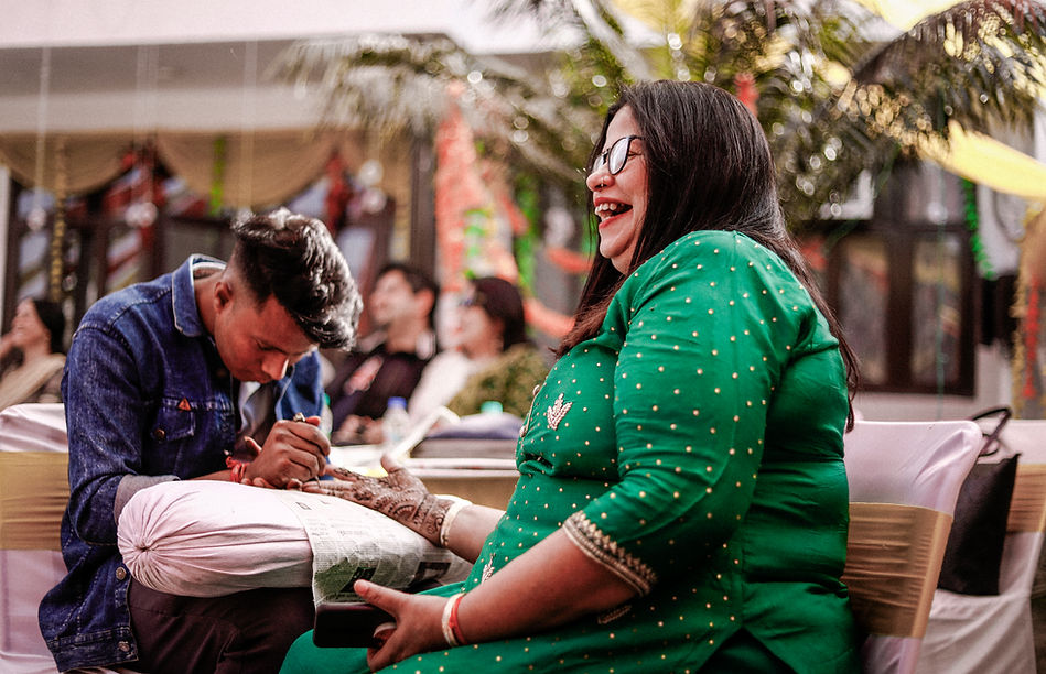Candid family moments during the wedding festivities