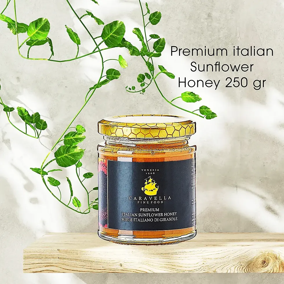 Thumbnail: Caravella Italian sunflower honey 250 g — raw, unpasteurised honey for cheese or breakfast