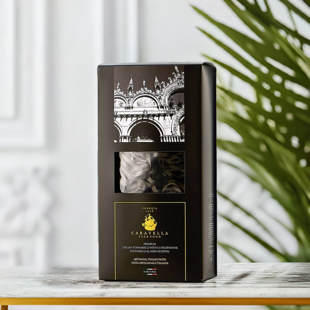 Premium Black Squid Ink Tonnarelli 500 gr by Caravella Fine Food