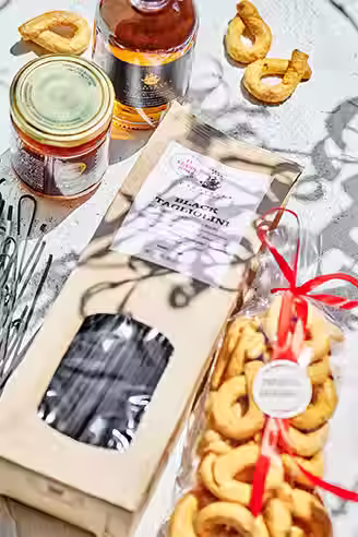 Thumbnail: Italian Seafood Pasta Dinner Set – Black Squid Ink Tagliolini & Lobster Sauce