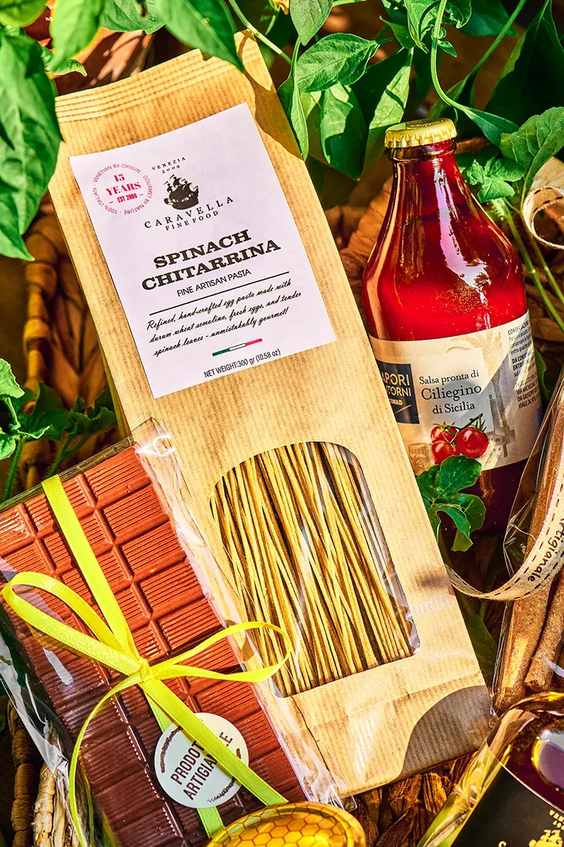 Thumbnail: "Burano Flavors" Italian Food Hamper Gourmet Gift with Caravella bag