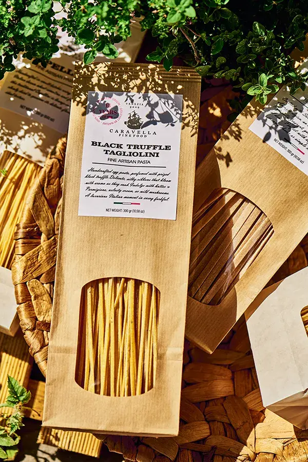 Thumbnail: Black Truffle Tagliolini 300 gr - Fine Artisan Egg Pasta