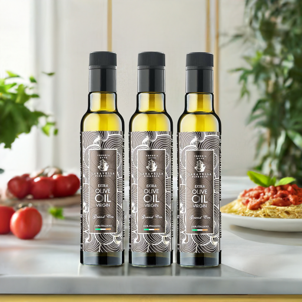 Set of 3 "Grand Cru" Extra Virgin Olive Oil 250 ml by Caravella Fine Food