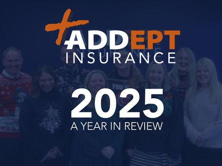2025 year in review with Addept logo