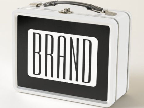 Review Modern Name or Editable Brand Name for Business Metal Lunch Box
