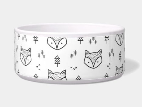 Best Price! Whimsical Cute Fox in White Background Bowl