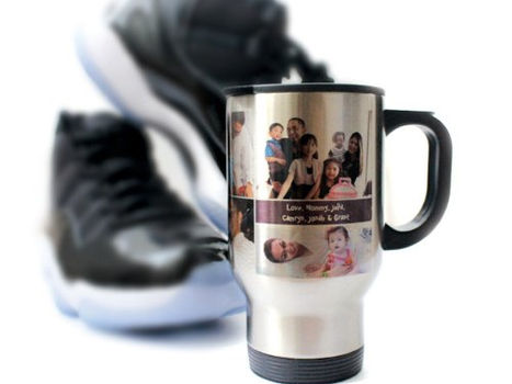 Hot Deals! Happy Father's day, Personalized, Photo collage Travel Mug