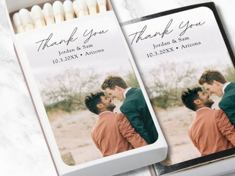 Top 5! Thank You Matches Wedding Favor Photo Matchbooks