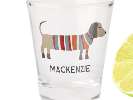 Best Deals! Dachshund Sausage Wiener Dog Personalized Shot Glass