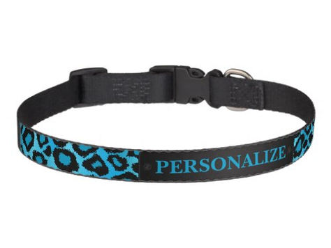 Top 5! Blue Leopard Animal Print Pet Collar