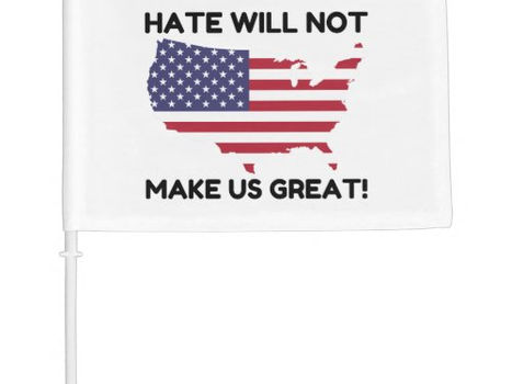 Best Price! Hate Will Not Make US Great Car Flag