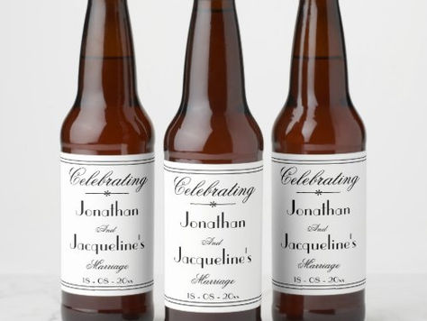 Big Deals! Elegant Personalized Rustic Wedding Beer Bottle Label