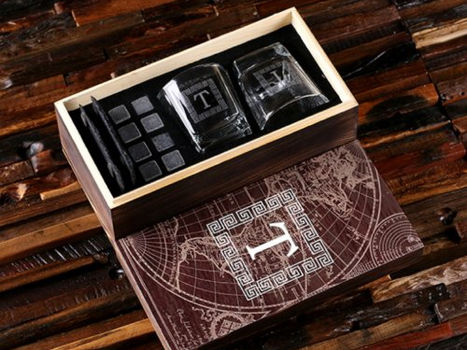 Hot Deals! Vintage Whiskey Set: Stones, Coasters & Glasses