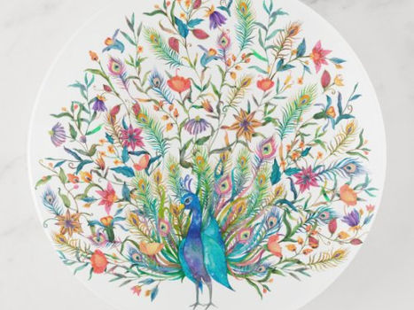 Hot Review! Peacock Vintage Illustration Trinket Tray