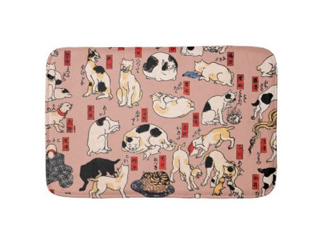 Best Price! Japanese Cats Ukiyo-e Art Funny Bath Mat