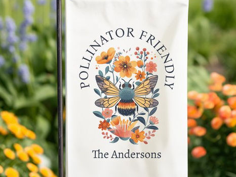 Top 10! Pollinator Friendly Bee Wildflower Organic Garden Flag