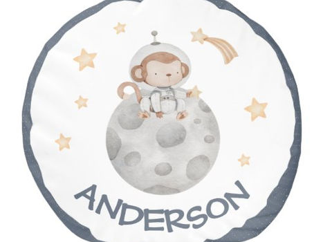 Big Deals! Monkey On Moon Round Pouf